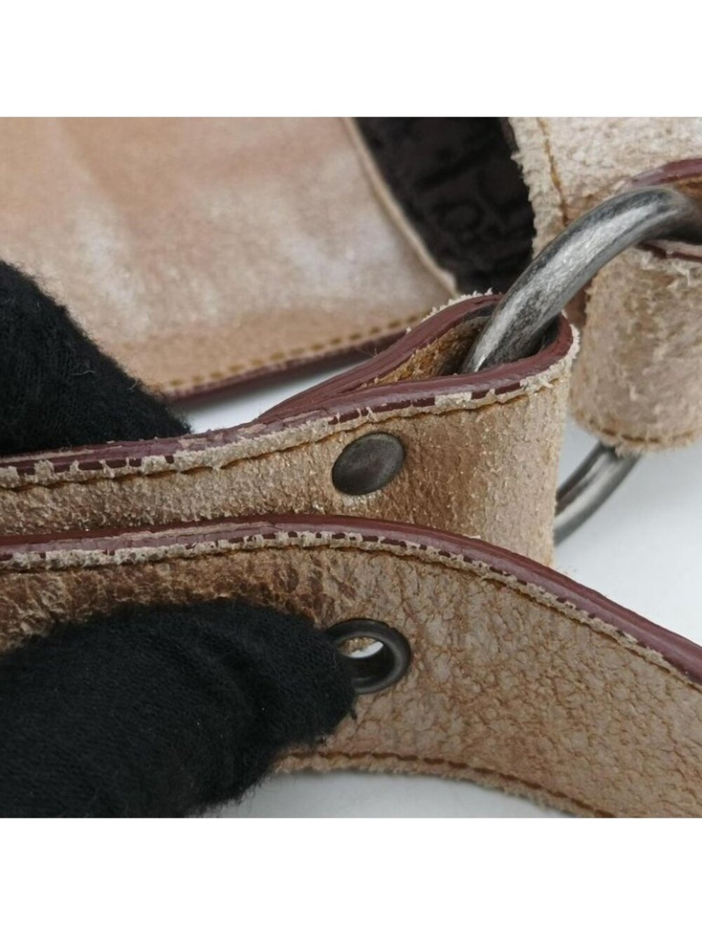 ★SOLD★ Dior Gaucho Beige Leather Messenger Bag - Picture 15 of 16